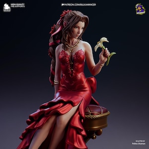 Aerith - Figurine en résine peinte à la main | Objet de collection | Bulkamancer