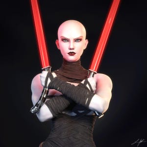 Dark Force Assassin - Handmålad och handgjord | Resinstaty | Samlarobjekt