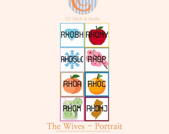 Real Housewives Needlepoint Chart – Bravo TV Portrait (Digital Download) - 13 Mesh