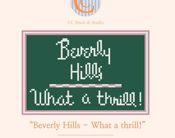 Troop Beverly Hills Needlepoint Chart: 13 Mesh Needlepoint Pattern (Digital Download)