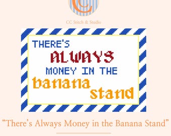 Arrested Development Needlepoint Chart: Banana Stand DIY Canvas (Digital Download)