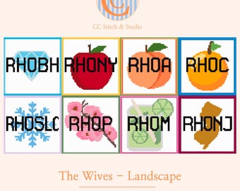The Wives - Real Housewives Needlepoint Chart – Bravo TV, 13 Mesh (Digital Download)