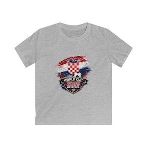 Croatia Crest World Cup 2026 Kids Tee | Hrvatska Soccer Jersey Shirt image 4