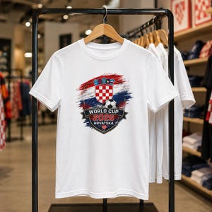 Croatia Crest World Cup 2026 Kids Tee | Hrvatska Soccer Jersey Shirt image 2