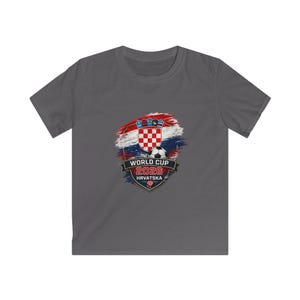 Croatia Crest World Cup 2026 Kids Tee | Hrvatska Soccer Jersey Shirt image 5