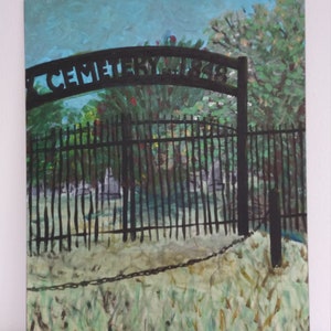 Original Wall ART - Acrylic Painting - Cox Cemetery
