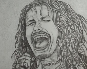 STEVEN TYLER Portrait - Pencil on Paper