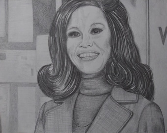 Pencil Portrait- Mary  Tyler Moore