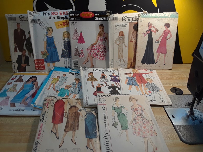 Old Vintage Simplicity Sewing Patterns 1940s, 50s, 60s, 70s, 80s Retro ...