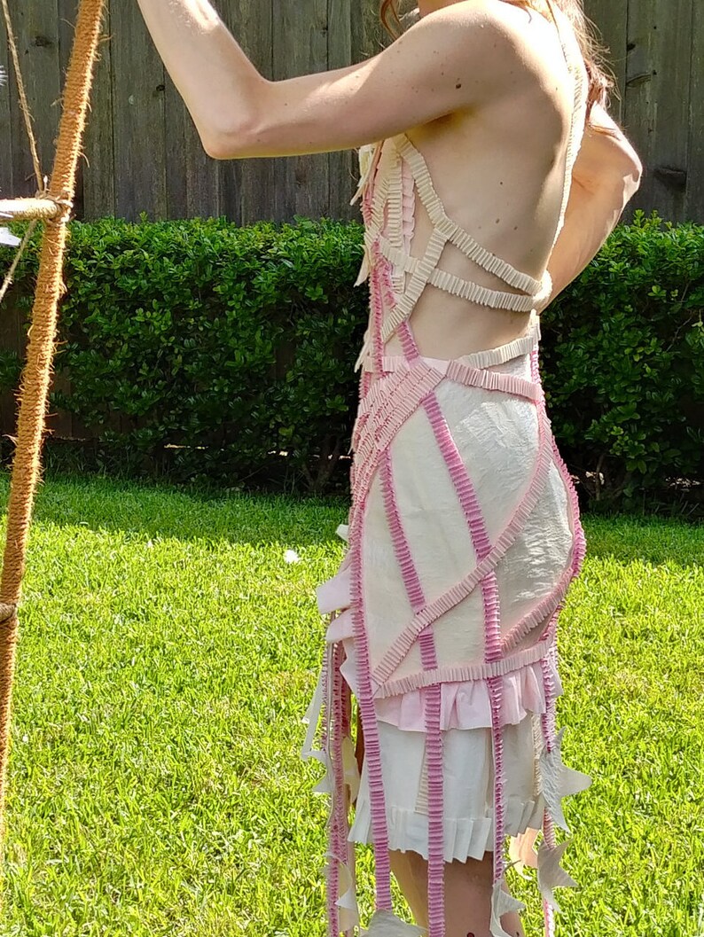 Recycle Wedding Dress TP and Tape Pink and White Sparkle Stars Etsy