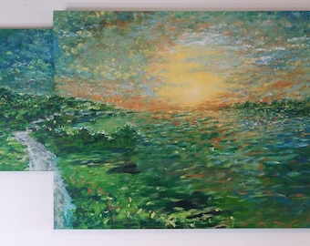 Lake Drive - Original Painting - Acrylic Wall Art