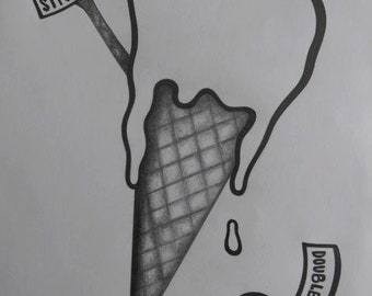 I SCREAM -- pencil art