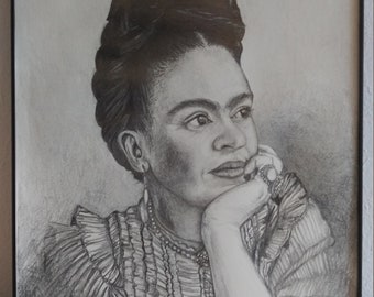 FRIDA KAHLO Portrait - Pencil on Paper