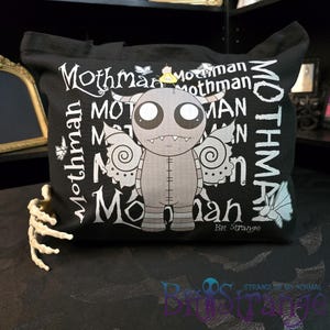 Mothman Zipper Tote Bag | Creature | Voodoo Doll | Monster | Cryptid