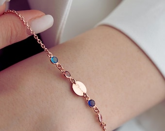 Geboortesteenarmband voor moeder, 14k gouden geboortesteenarmband, gepersonaliseerde geboortesteensieraden, aangepaste familie geboortestenen armband, cadeau voor haar