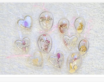 Easter eggs made of acrylic glass, personalized Easter eggs, personalized acrylic eggs, Easter eggs with name, Easter decoration, plastic eggs with name, gift