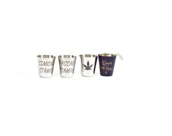 Schnapsglas Edelstahl,Schnapsbecher mit Gravur,Shotbecher mit Motiven,Schnapsbecher personalisiert Edelstahl,personalisiertes Schnapsglas