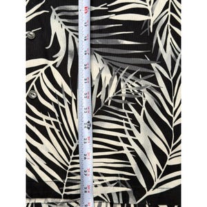 Tommy Bahama Herren Large Silk Palm Leaf Shirt Schwarz Weiß Original Kurzarm Bild 6