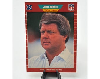 1989 Pro Set Jogi Johnson Dallas Cowboys Head Coach Football Karte 98