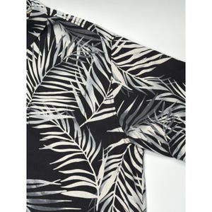 Tommy Bahama Herren Large Silk Palm Leaf Shirt Schwarz Weiß Original Kurzarm Bild 4