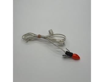Orange C7 Bulb Replacement Lamp Cord White with Rotary Switch and Metal Clip