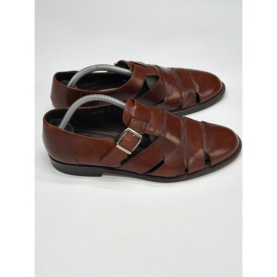 Vintage Bragano Leather Fisherman Sandals Mens Size 9 Monk 