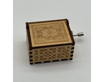 Hölzerne Spieluhr Du bist mein Sonnenschein Laser gravierte Kurbel Hand betrieben Geschenk