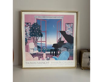 Vintage Thomas Mcknight Print 1990s Retro Size 18x18 Contemporary
