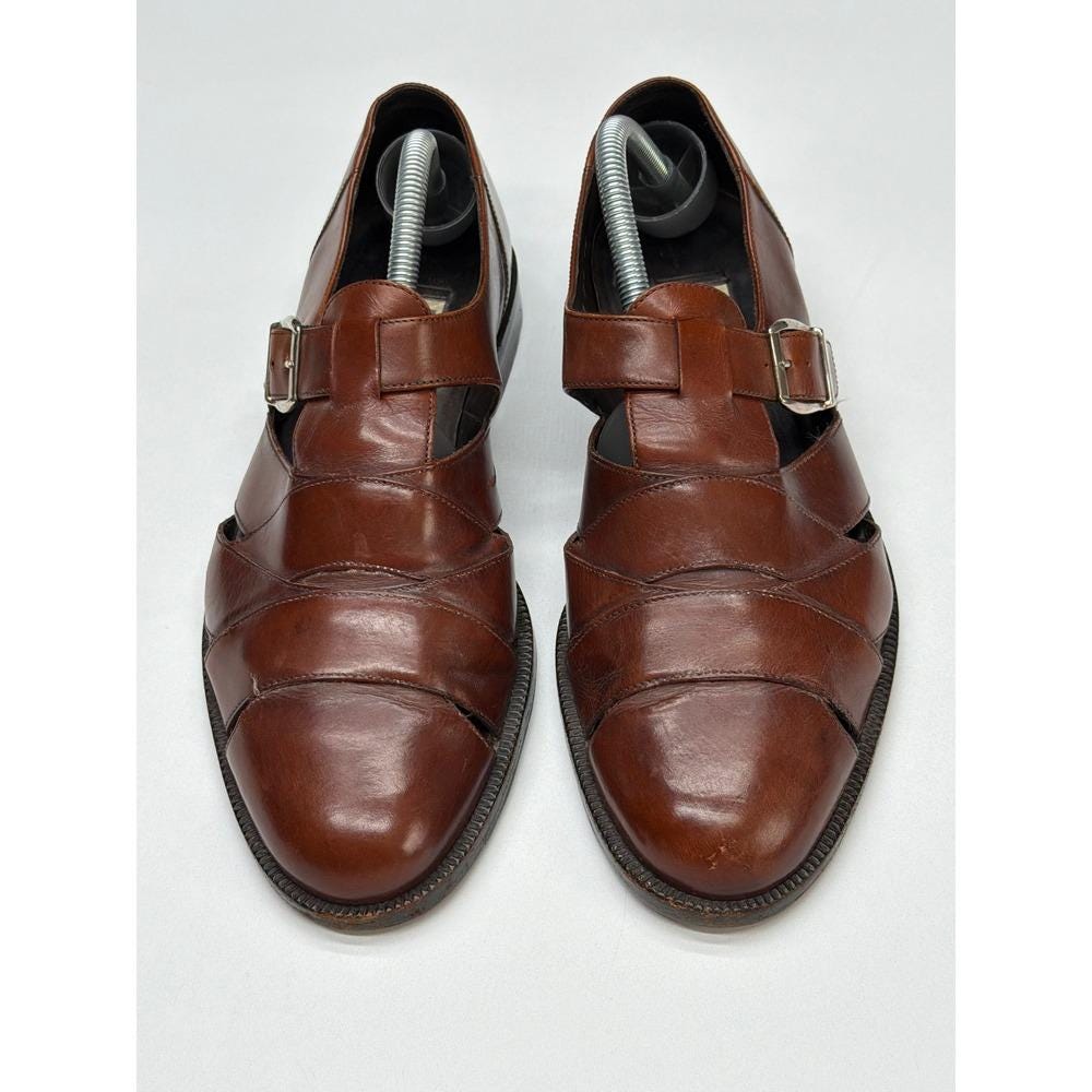 Bragano by Cole Haan Men\'s Size 11.5 M Brown Leather Fisherman Buckle Sandals m48144251851_1.jpg?1755046309&  main image 2