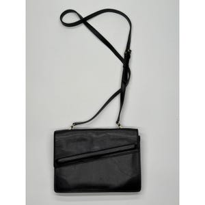 Coco Rocha x botkier shoulder crossbody or clutch bag. Black Leather.