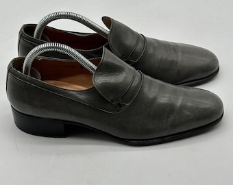 Salvatore Ferragamo Męskie Szare Buty Mokasyny Rozmiar 7