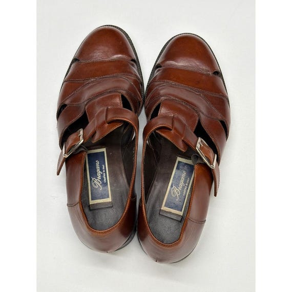 Vintage Bragano Leather Fisherman Sandals Mens Size 9 Monk  display picture 3