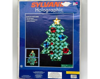 Sylvania Holographisch Weihnachtsbaum Mini Licht Silhouette 2004 Jahrgang 17 in