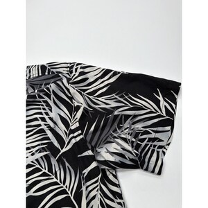 Tommy Bahama Herren Large Silk Palm Leaf Shirt Schwarz Weiß Original Kurzarm Bild 8