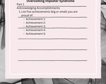 Imposter Syndrome Activity Sheets