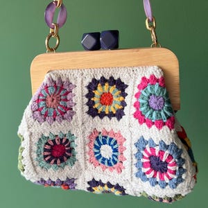 Handmade Vibrant Colorful Bag, Mini Hand Knitted Purse, Modern Spring, Summer Bag For Women, Gift For Daughter, Friend, Holiday Gift For Her