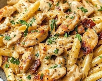 Receta de pasta con pollo "Cásate conmigo" – Salsa cremosa de parmesano (Descarga digital)