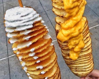 Recept tornado-aardappel: krokante spiraalvormige spiesjes (download)