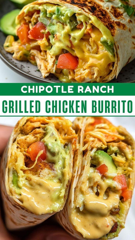 The Best Recipe for Chipotle Ranch Grilled Chicken Burrito