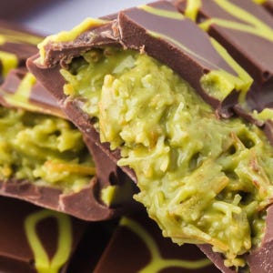 Barra de chocolate luxuosa de Dubai | Fórmula requintada de iguaria do Oriente Médio.