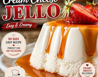 Cream Cheese Jello Recipe | Easy No-Bake Dessert (Digital Download)