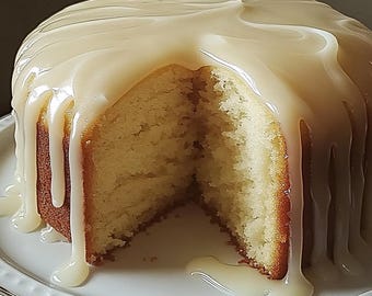 Homemade Vanilla Buttermilk Pound Cake - Cream Cheese Glaze Recipe Download.