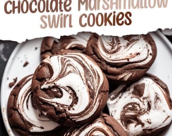 Galletas de chocolate y malvavisco hechas a mano - Descarga de postres gourmet.