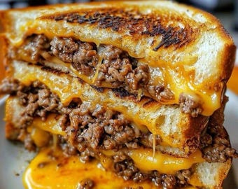 Beef Grilled Cheese Sandwich Recipe (Digital Download)