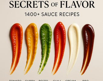 Mais de 1400 receitas de molhos | Livro de receitas digital em PDF | Guia de molhos caseiros | Molhos para mergulhar, temperos para salada, marinadas e condimentos