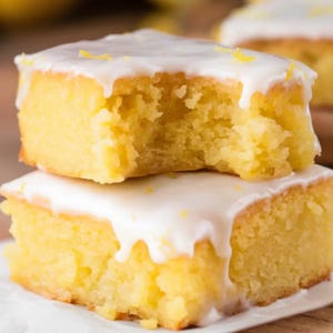 Handmade Lemon Brownies Recipe Card | Sweet Dessert Baking | Download.