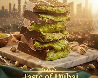 Receta de barra de chocolate de Dubái • Postre gourmet de Oriente Medio (Descarga digital)