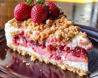 Strawberry Crunch Cheesecake Recipe (Digital Download)