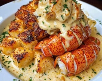 Das Beste Rezept für Cajun Hummer, Krabben und Lachs Alfredo Herunterladen.
