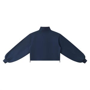 Buffalo Cropped Quarter Zip Sweatshirt | Women's Mock Neck Pullover | Game Day Apparel image 12